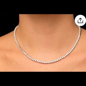 Sterling Silver Tennis Necklace 3mm